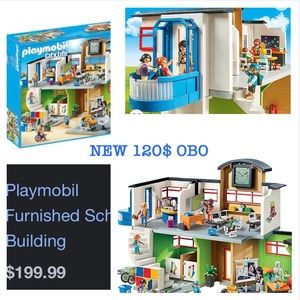 Playmobil school. Is so so awesome. Comes with everything as seen in picture.